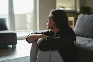 woman struggling with stimulant addiction seeking support