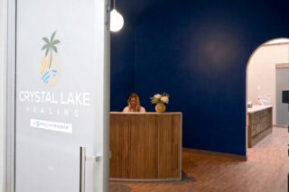 Welcoming reception entrance at Crystal Lake Healing, an outpatient rehab in Florida